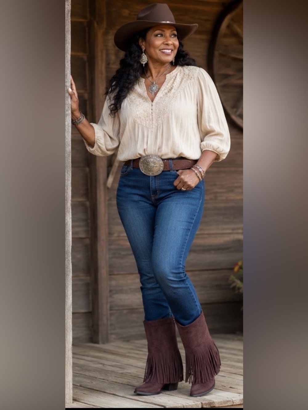 No Boundaries brown Fringe Ankle Boots.